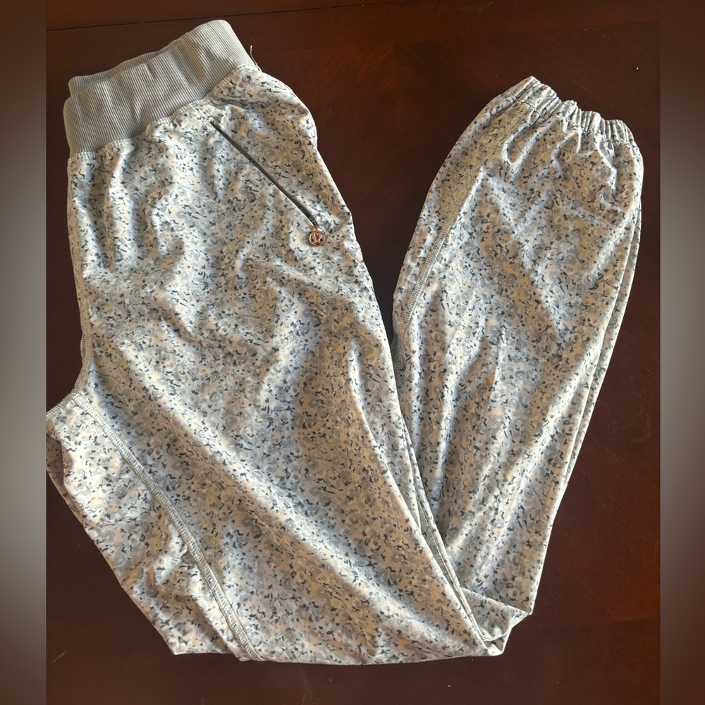 Lululemon joggers, grey/pink/black colors, neutral, size small